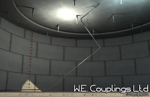 storage tank floating roof drain system flanged nitrile viton articulated swivel joint pivot pivotmaster arm rigid sump