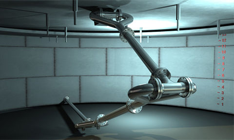 storage tank floating roof drain system flanged nitrile viton articulated swivel joint pivot pivotmaster arm rigid sump trilobe